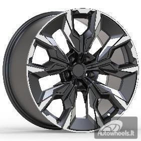 Ratlankis R20x8.5  5X112  ET  28  66.6  A5915  Black Polished (MB)  For BMW  (P)  (NEW 5 Series VIII / i5 (G60/G61/G68) Front+Rear)