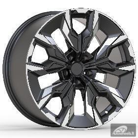Ratlankis R20x8.5  5X112  ET  28  66.6  A5915  Black Polished (MB)  For BMW  (P)  (NEW 5 Series VIII / i5 (G60/G61/G68) Front+Rear)