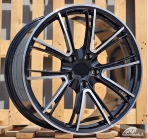 Ratlankis R21x9.5  5X130  ET  61  71.6  CQRGW1058  (FB0618J)  Black Polished (MB)  For PORCH  (K7)  (FORGED (Rear+Front))