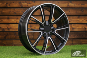 Ratlankis R21x9.5  5X130  ET  61  71.6  CQRGW1058  (FB0618J)  Black Polished (MB)  For PORCH  (K7)  (FORGED (Rear+Front))