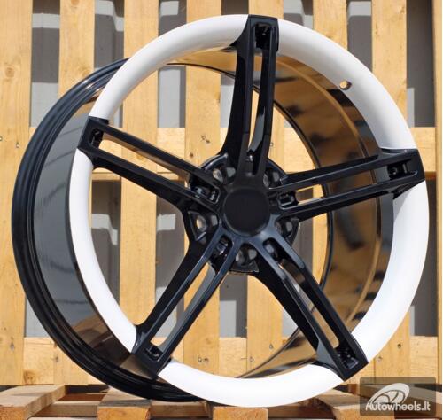 Ratlankis R21x11  5X130  ET  65  71.6  CTRGW1213  (FB0283L)  Black (BL)  For PORCH  (K7)  (FORGED Taycan (Glossy Black+White)(Rear+Front))