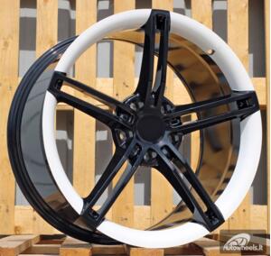Ratlankis R21x11  5X130  ET  65  71.6  CTRGW1213  (FB0283L)  Black (BL)  For PORCH  (K7)  (FORGED Taycan (Glossy Black+White)(Rear+Front))