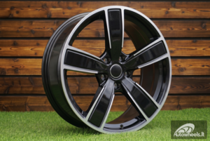 Ratlankis R21x11  5X130  ET  58  71.6  FB0472J  Black Polished (MB)  For PORCH  (K7)  (FORGED (Rear+Front))
