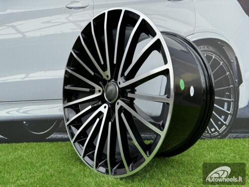 Ratlankis R21x9  5X112  ET  30  66.56  FB0566J  Black Polished (MB)  For MER  (K7)  (FORGED (Rear+Front))