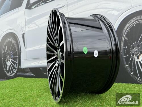 Ratlankis R21x9  5X112  ET  30  66.56  FB0566J  Black Polished (MB)  For MER  (K7)  (FORGED (Rear+Front))