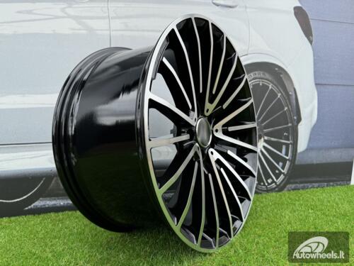 Ratlankis R21x9  5X112  ET  30  66.56  FB0566J  Black Polished (MB)  For MER  (K7)  (FORGED (Rear+Front))