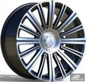 Ratlankis R22x10  5X112  ET  45  66.6  FB0620J  Black Polished (MB)  For MER  (K7)  (FORGED (Rear+Front))