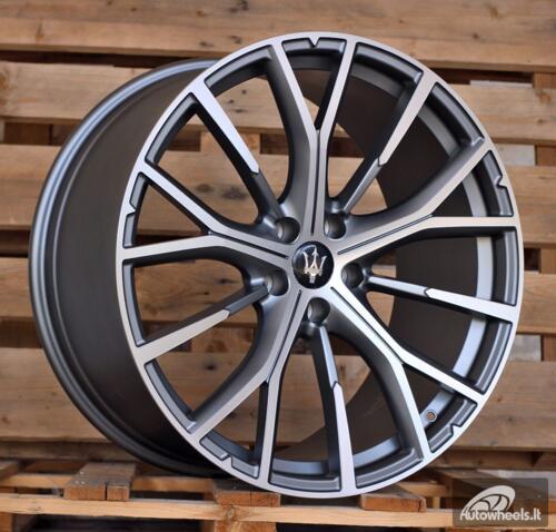 Ratlankis R21x9  5X114.3  ET  35  67.1  FB1573  Grey Polished Matt (MGM)  For MASER  (K7)  (FORGED Maserati (Rear+Front))