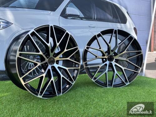Ratlankis R21x9.5  5X130  ET  46  71.6  FB1705  Black Polished (MB)  For PORCH  (K7)  (FORGED (Rear+Front))