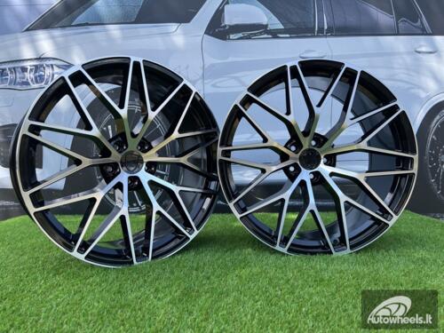 Ratlankis R21x9.5  5X130  ET  46  71.6  FB1705  Black Polished (MB)  For PORCH  (K7)  (FORGED (Rear+Front))