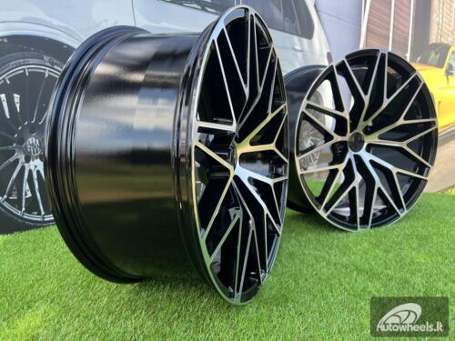 Ratlankis R21x11  5X130  ET  58  71.6  FB1705  Black Polished (MB)  For PORCH  (K7)  (FORGED (Rear+Front))