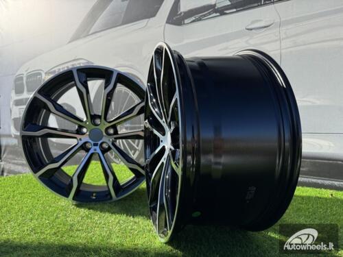 Ratlankis R20x8  5X112  ET  27  66.6  H3263F  Black Polished (MB)  For BMW  (Z6)  ((X3) HYBRID FORGED (Rear+Front))