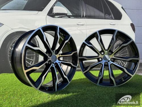 Ratlankis R20x8  5X112  ET  27  66.6  H3263F  Black Polished (MB)  For BMW  (Z6)  ((X3) HYBRID FORGED (Rear+Front))