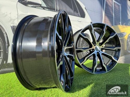 Ratlankis R20x8  5X112  ET  27  66.6  H3263F  Black Polished (MB)  For BMW  (Z6)  ((X3) HYBRID FORGED (Rear+Front))