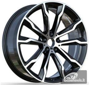 Ratlankis R20x8  5X112  ET  27  66.6  H3263F  Black Polished (MB)  For BMW  (Z6)  ((X3) HYBRID FORGED (Rear+Front))
