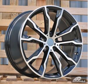 Ratlankis R20x9.5  5X112  ET  43  66.6  H3263F  Black Polished (MB)  For BMW  (Z6)  ((X3) HYBRID FORGED (Rear+Front))