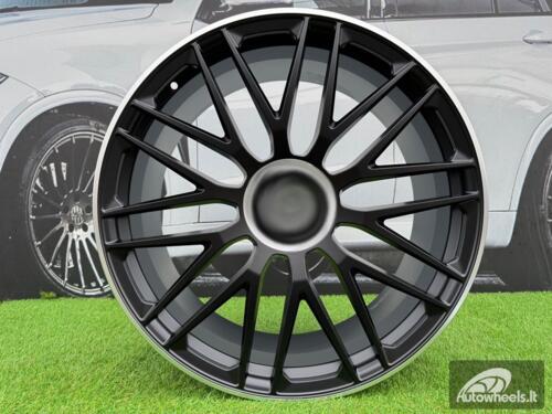 Ratlankis R23x10  5X112  ET  40  66.6  XFRGW5570  (TX160)  Black Matt+Polished Lip (BMPL)  For MER  (K7)  (FORGED (Rear+Front))