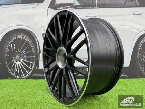 Ratlankis R23x10  5X112  ET  40  66.6  XFRGW5570  (TX160)  Black Matt+Polished Lip (BMPL)  For MER  (K7)  (FORGED (Rear+Front))