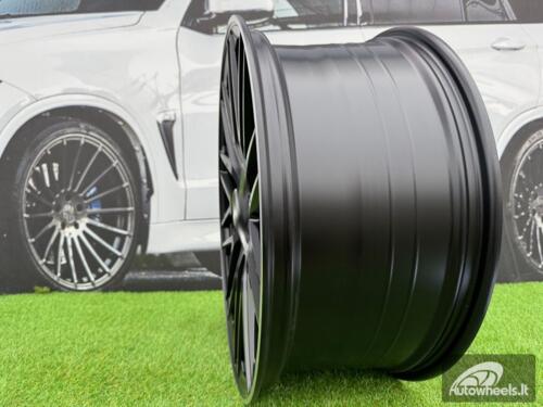 Ratlankis R23x10  5X112  ET  40  66.6  XFRGW5570  (TX160)  Black Matt+Polished Lip (BMPL)  For MER  (K7)  (FORGED (Rear+Front))