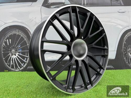 Ratlankis R23x10  5X112  ET  40  66.6  XFRGW5570  (TX160)  Black Matt+Polished Lip (BMPL)  For MER  (K7)  (FORGED (Rear+Front))