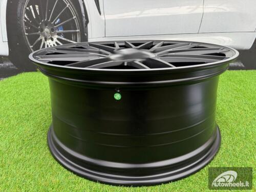 Ratlankis R23x10  5X112  ET  40  66.6  XFRGW5570  (TX160)  Black Matt+Polished Lip (BMPL)  For MER  (K7)  (FORGED (Rear+Front))