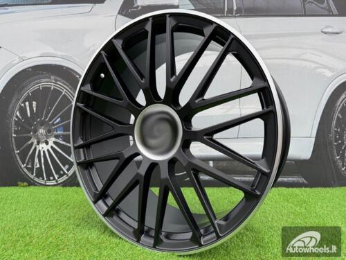 Ratlankis R23x11  5X112  ET  42  66.6  XFRGW5570  (TX160)  Black Matt+Polished Lip (BMPL)  For MER  (K7)  (FORGED (Rear+Front))