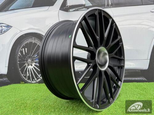 Ratlankis R23x11  5X112  ET  42  66.6  XFRGW5570  (TX160)  Black Matt+Polished Lip (BMPL)  For MER  (K7)  (FORGED (Rear+Front))