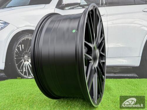 Ratlankis R23x11  5X112  ET  42  66.6  XFRGW5570  (TX160)  Black Matt+Polished Lip (BMPL)  For MER  (K7)  (FORGED (Rear+Front))