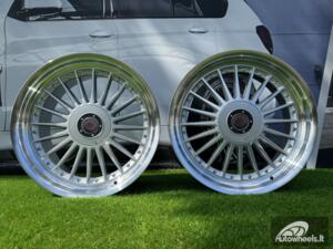 Ratlankis R19x10  5X120  ET  40  72.6  B1803  Silver+Polished Lip (SP)  For BMW  (Z6)  (ALPINA Style Rear+Front)