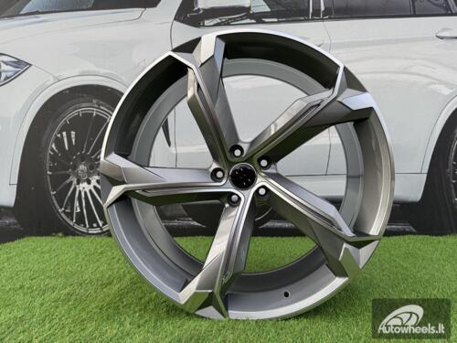 Ratlankis R22x9.5  5X112  ET  36  66.5  Y1201  (FBX150)  Grey Polished (MG)  For AUD  (Z7)  (HYBRID FORGED)