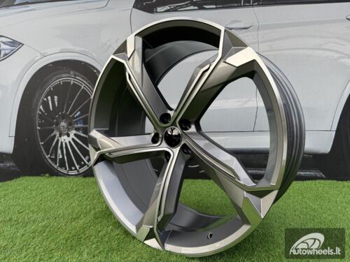 Ratlankis R22x9.5  5X112  ET  36  66.5  Y1201  (FBX150)  Grey Polished (MG)  For AUD  (Z7)  (HYBRID FORGED)