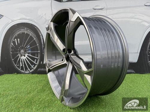 Ratlankis R22x9.5  5X112  ET  36  66.5  Y1201  (FBX150)  Grey Polished (MG)  For AUD  (Z7)  (HYBRID FORGED)
