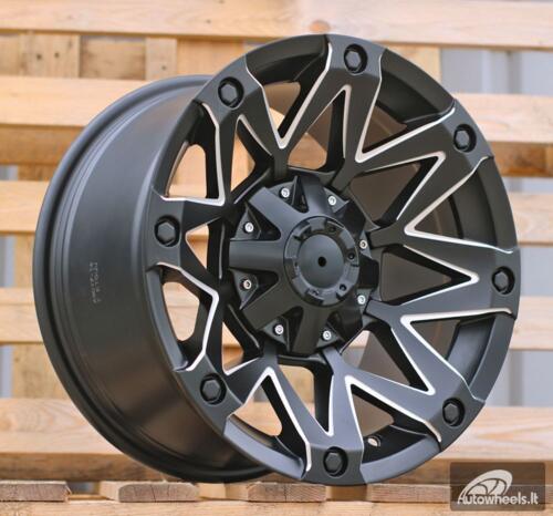 Ratlankis R16x8.5  6X114.3  ET  0  66.1  JT126  Black Matt (BM)  For 4X4  (K3+Z5)  (Milling)