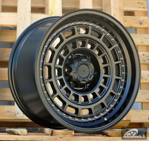 Ratlankis R18x9  6X139.7  ET  0  110.1  JT221  Black Polished (MB)  For 4X4  (K3)  (Rivets)