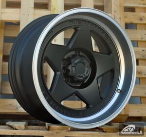 Ratlankis R18x9  5X127  ET  M12  71.5  JT274  Black Polished (MB)  For 4X4  (K3)  (Polished Lip)