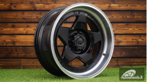 Ratlankis R18x9  5X127  ET  M12  71.5  JT274  Black Polished (MB)  For 4X4  (K3)  (Polished Lip)