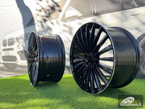 Ratlankis R21x9  5X112  ET  48  66.6  B5909  (FBX149)  Black+Polished Lip (BLPL)  For MER  (Z5)  (HYBRID FORGED (EQE V295) Front+Rear)