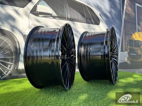 Ratlankis R21x9  5X112  ET  48  66.6  B5909  (FBX149)  Black+Polished Lip (BLPL)  For MER  (Z5)  (HYBRID FORGED (EQE V295) Front+Rear)