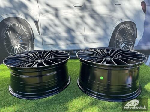 Ratlankis R21x9  5X112  ET  48  66.6  B5909  (FBX149)  Black+Polished Lip (BLPL)  For MER  (Z5)  (HYBRID FORGED (EQE V295) Front+Rear)