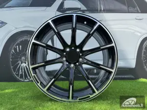Ratlankis R20x8.5  5X112  ET  35  66.6  FE236  (XF120)  Black Polished (MB)  For MER  (Z6)  (HYBRID FORGED New BRABUS Style)