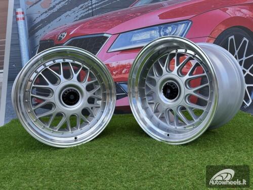 Ratlankis R17x10  5X120  ET  25  74.1  XE244  Silver+Polished Lip (SP)  For BMW  (Z6)  (BBS Style)