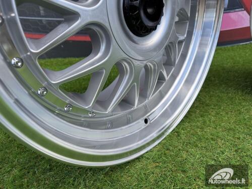 Ratlankis R17x10  5X120  ET  25  74.1  XE244  Silver+Polished Lip (SP)  For BMW  (Z6)  (BBS Style)