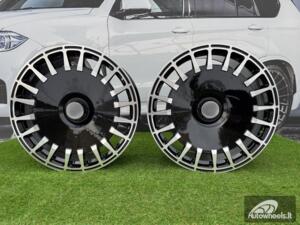 Ratlankis R20x8.5  5X112  ET  36  66.6  I0343  Black Polished (MB)  For MER  (Z3+Z6)  (BRAB Style Rear+Front)