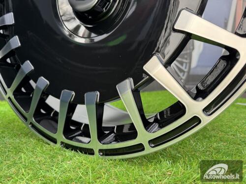 Ratlankis R20x8.5  5X112  ET  36  66.6  I0343  Black Polished (MB)  For MER  (Z6)  (BRABUS Style Rear+Front)