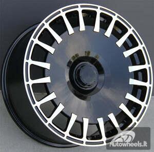 Ratlankis R20x8.5  5X112  ET  36  66.6  I0343  Black Polished (MB)  For MER  (Z6)  (BRABUS Style Rear+Front)