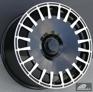 Ratlankis R20x8.5  5X112  ET  36  66.6  I0343  Black Polished (MB)  For MER  (Z6)  (BRABUS Style Rear+Front)