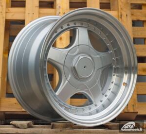 Ratlankis R17x8.5  5X120  ET  20  74.1  7813F  Silver+Polished Lip (SP)  For BMW  (Z6)  (BBS Style Rear+Front)