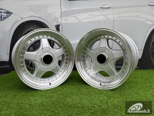 Ratlankis R17x8.5  5X120  ET  20  74.1  7813F  Silver+Polished Lip (SP)  For BMW  (Z6+Z7)  (BBS Style Rear+Front)