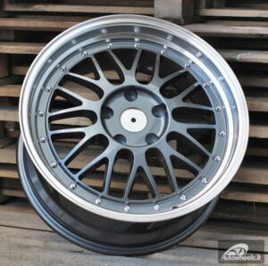 Ratlankis R17x7.5  5X120  ET  34  72.6  A1025  Gun Metal+Polished Lip (GMPL)  For RACIN  (P)  (BBS Style)