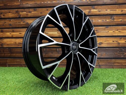 Ratlankis R19x7.5  5X112  ET  51  57.1  3S1279  (YF5686)  Black Polished (MB)  For VW  (Z6)  (HYBRID FORGED New Model)